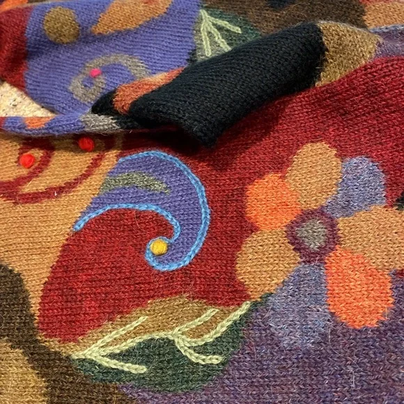 Factoria Perez Alpaca Wool Sweater No Size Tag-Possibly Medium? See Measurements - Picture 13 of 14